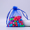 Rectangle Organza Drawstring Bags CON-PW0001-054B-02-1