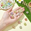 30Pcs Large Hole Dog Paw Prints Pattern Resin European Beads OPDL-YW0001-05-5
