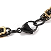 201 Stainless Steel Byzantine Chain Bracelets BJEW-B078-62EB-3