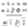 40 Pcs 10 Styles Tibetan Style Alloy European Beads TIBE-SC0001-30AS-2