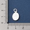999 Fine Silver Oval with Virgin Religious Medal Charms with Jump Rings LS-STER-C006-01S-3