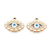 304 Stainless Steel Rhinestone Pendants STAS-N110-49A-G-1
