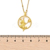 Brass & Acrylic Greek goddess Flat Round Pendant Necklaces LS-NJEW-R018-01G-6