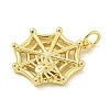 Halloween Theme Rack Plating Brass Pendants KK-Z067-18G-05-2