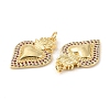 Rack Plating Brass Micro Pave Cubic Zirconia Pendants X-KK-C021-11G-3