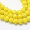 Baking Painted Glass Round Bead Strands DGLA-Q020-8mm-05-1