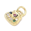 Brass Micro Pave Cubic Zirconia Pendants LS-KK-K417-17G-2