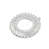 Brass Micro Pave Cubic Zirconia with Glass Pendants KK-Q026-19P-2