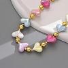 Alloy with CCB Plastic Round Heart Beaded Necklaces for Women FS-WG06F83-01-4