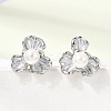 Brass Enamel Stud Earrings KK-CBAB173-02D-P-1