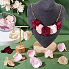 20Pcs 5 Style Silk Artificial Rose Flower Pendants PALLOY-TA00198-7