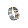 201 Stainless Steel Wide Band Rotating Finger Rings FS-WGEF0B4-01-1