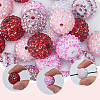 36Pcs 6 Style Resin Rhinestone Beads RESI-SC0003-04-3