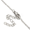 Heart Brass Micro Pave Clear Cubic Zirconia for Women NJEW-B100-07P-3