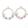 Mixed Rice Bead Vintage Imitation Pearl Earrings for Sophisticated Style DH7154-7-1