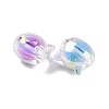 UV Plating Rainbow Iridescent Acrylic Beads OACR-H112-15A-2