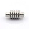 Tarnish Resistant 304 Stainless Steel Matte Surface Magnetic Clasps with Glue-in Ends LS-STAS-O042-C-30-2