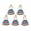 Eco-Friendly Alloy Enamel Pendants ENAM-T011-87-NR-1