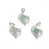 Natural Green Aventurine Pendants G-L512-O10-1