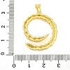 Rack Plating Brass Micro Pave Cubic Zirconia Pendants KK-M021-10G-3