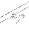1.8MM Brass Singapore Chain Necklaces for Men Women NJEW-N057-02P-2