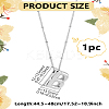 1pc Brass Chain with Alloy Letter Pendants Necklaces NJEW-LP0001-41B-P-2