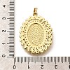 Religion Themed Rack Plating Brass Micro Pave Cubic Zirconia Pendants KK-L226-007G-07-3