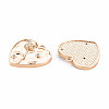 Mother's Day Brass Micro Pave Clear Cubic Zirconia Pendants KK-S364-186-2