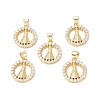 Eco-Friendly Rack Plating Brass Micro Pave Cubic Zirconia Pendants KK-F845-34G-2