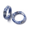 Natural Blue Spot Jasper  Plain Band Ring RJEW-P044-01B-02-2