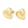 Rack Plating Brass Heart Stud Earrings EJEW-Q766-02G-1