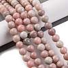 Natural Pink Opal Beads Strands G-E444-28-8mm-01-5