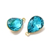 Rack Plating Brass Glass Pendants KK-A177-22G-01-3