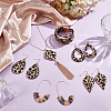 Leopard Print Alloy Pendant Necklaces & Earrings & Bracelet Sets SJEW-WH0020-03C-2
