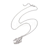 Crystal Stone Cage Pendant Necklaces NJEW-JN04755-02-1