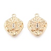 Brass Micro Pave Clear Cubic Zirconia Charms KK-N216-583LG-2