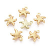 304 Stainless Steel Starfish Charms STAS-N118-03G-01-1