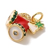 Rack Plating Brass Micro Pave Cubic Zirconia Pendants KK-U027-08G-A-2