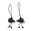 Natural Obsidian Pendant Decoration HJEW-B004-02-2