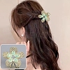 Flower Alloy Rhinestone Claw Hair Clips PW-WG5936D-02-1