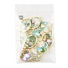 10Pcs 10 Styles Light Gold Tone Alloy Enamel Pendants ENAM-FS0003-82-6