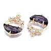 Faceted Transparent Glass Pendants GLAA-T020-18C-3