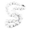 Natural Howlite Nuggets Beaded Necklaces for Women Men NJEW-K388-01N-4
