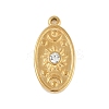 Ion Plating(IP) 304 Stainless Steel Rack Plating Cubic Zirconia Pendants X-STAS-U019-05G-1