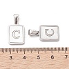 304 Stainless Steel Pave Shell Pendants STAS-G327-01P-C-3