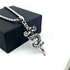 Vintage 304 Stainless Steel Snake Sword Shaped Pendant Punk Necklaces for Men LS-WD3410-2