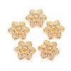 Brass Fancy Bead Caps X-KK-T038-109G-2