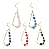 Glass & Natural Mixed Gemstone Beads Link Chain Bracelets BJEW-JB13231-2