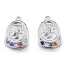 Brass Micro Pave Colorful Cubic Zirconia Pendants KK-N216-578P-2