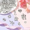 45Pcs 9 Styles Tibetan Style Alloy Pendants TIBEP-CJ0002-74-5